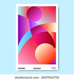 abstract colorful gradient poster in minimalist modern style