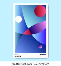 abstract colorful gradient poster. modern poster. curvy gradient poster design