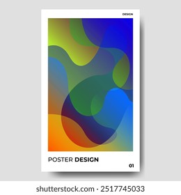 abstraktes farbiges Farbverlauf-Poster-Template-Design