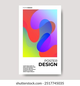 abstraktes farbiges Farbverlauf-Poster-Template-Design