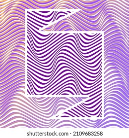 ABSTRACTO COLORIDO DE FONDO DE PATRÓN DE LA LÍNEA DE ONDA DE IMPRESIÓN GRADIENTE. DISEÑO DE TAPA 