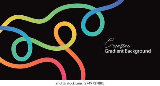 Diseño de fondo creativo de flujo de cinta de degradado colorido Abstractas