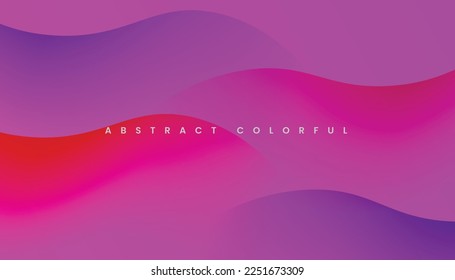 Abstract Colorful Gradient Shapes Background. Liquid, Fluid Color Background Design. Dynamic Shapes Composition. Vector Illustration
