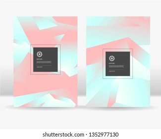 The abstract colorful gradient shapes  poster template