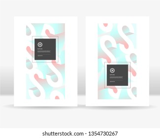 The abstract colorful gradient shapes  poster template