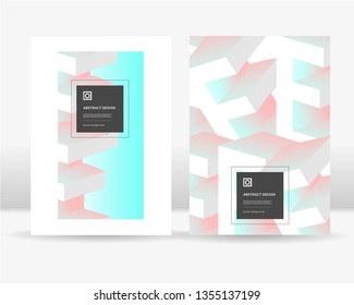 The abstract colorful gradient shapes.  poster template