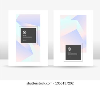 The abstract colorful gradient shapes.  poster template