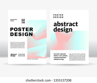 The abstract colorful gradient shapes.  poster template