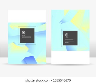 The abstract colorful gradient shapes  poster template
