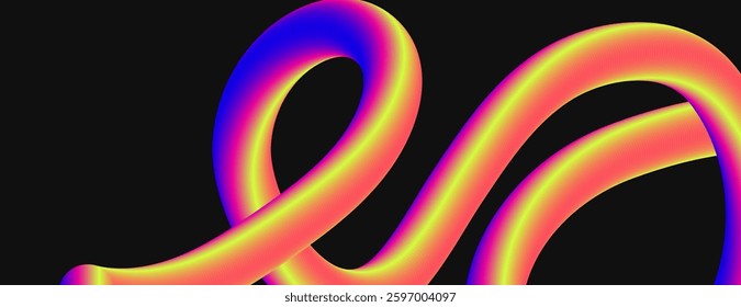 Abstract colorful gradient shapes set. Colorful fluid wave pattern. Vector illustration. Colorful gradient