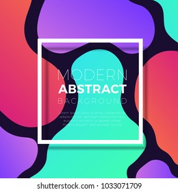 Abstract colorful gradient sign frame dark background