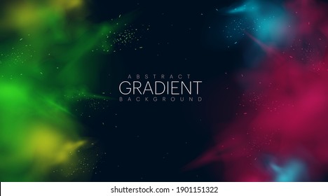 Resumen de fondo de humo de gradiente colorido. Ilustración vectorial.