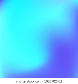 Abstract colorful gradient. Soft violet blue gradient. Blurred abstract background. Multicolor blurry blend. Holographic illustration. Smooth texture. Beautiful light vector. Holographic soft mesh.