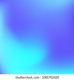 Abstract colorful gradient. Soft violet blue gradient. Blurred abstract background. Multicolor blurry blend. Holographic illustration. Smooth texture. Beautiful light vector. Holographic soft mesh.