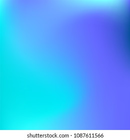 Abstract colorful gradient. Soft violet blue gradient. Blurred abstract background. Multicolor blurry blend. Holographic illustration. Smooth texture. Beautiful light vector. Holographic soft mesh.