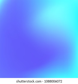 Abstract colorful gradient. Soft violet blue gradient. Blurred abstract background. Multicolor blurry blend. Holographic illustration. Smooth texture. Beautiful light vector. Holographic soft mesh.