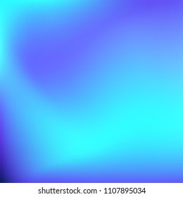 Abstract colorful gradient. Soft violet blue gradient. Blurred abstract background. Multicolor blurry blend. Holographic illustration. Smooth texture. Beautiful light vector. Holographic soft mesh.