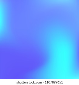 Abstract colorful gradient. Soft violet blue gradient. Blurred abstract background. Multicolor blurry blend. Holographic illustration. Smooth texture. Beautiful light vector. Holographic soft mesh.