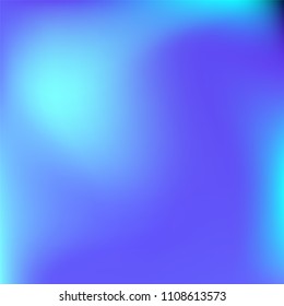 Abstract colorful gradient. Soft violet blue gradient. Blurred abstract background. Multicolor blurry blend. Holographic illustration. Smooth texture. Beautiful light vector. Holographic soft mesh.