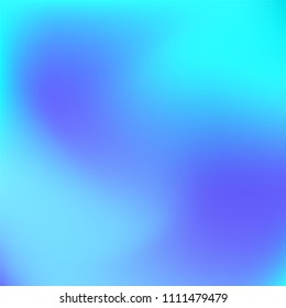 Abstract colorful gradient. Soft violet blue gradient. Blurred abstract background. Multicolor blurry blend. Holographic illustration. Smooth texture. Beautiful light vector. Holographic soft mesh.