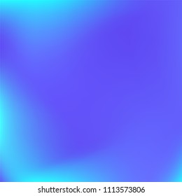 Abstract colorful gradient. Soft violet blue gradient. Blurred abstract background. Multicolor blurry blend. Holographic illustration. Smooth texture. Beautiful light vector. Holographic soft mesh.