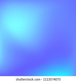 Abstract colorful gradient. Soft violet blue gradient. Blurred abstract background. Multicolor blurry blend. Holographic illustration. Smooth texture. Beautiful light vector. Holographic soft mesh.