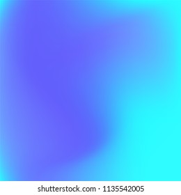 Abstract colorful gradient. Soft violet blue gradient. Blurred abstract background. Multicolor blurry blend. Holographic illustration. Smooth texture. Beautiful light vector. Holographic soft mesh.