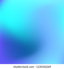 Abstract colorful gradient. Soft violet blue gradient. Blurred abstract background. Multicolor blurry blend. Holographic illustration. Smooth texture. Beautiful light vector. Holographic soft mesh.