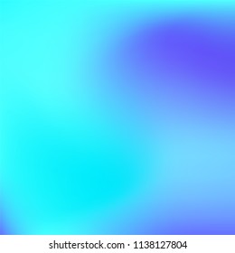 Abstract colorful gradient. Soft violet blue gradient. Blurred abstract background. Multicolor blurry blend. Holographic illustration. Smooth texture. Beautiful light vector. Holographic soft mesh.