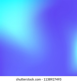 Abstract colorful gradient. Soft violet blue gradient. Blurred abstract background. Multicolor blurry blend. Holographic illustration. Smooth texture. Beautiful light vector. Holographic soft mesh.