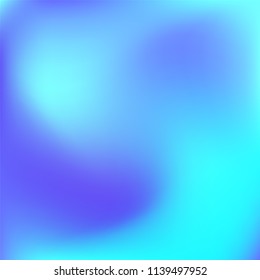 Abstract colorful gradient. Soft violet blue gradient. Blurred abstract background. Multicolor blurry blend. Holographic illustration. Smooth texture. Beautiful light vector. Holographic soft mesh.