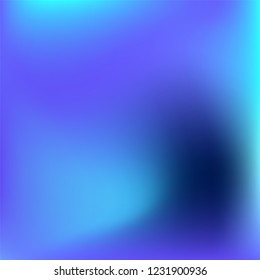 Abstract colorful gradient. Soft violet blue gradient. Blurred abstract background. Multicolor blurry blend. Holographic illustration. Smooth texture. Beautiful light vector. Holographic soft mesh.