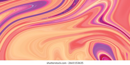 Abstract colorful gradient swirl wave background. Luxurious flow liquid lines design element. Abstract modern gray background with flowing neon bright fluid lines marble pattern.