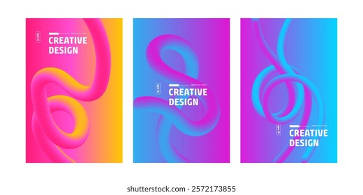 Abstract Colorful Gradient Swirls Creative Design Templates