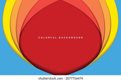 Abstract colorful gradient texture background. Multi color composition with paper shapes vector graphic element design can use for banner promotion, wallpaper.