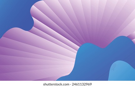 fondo abstracto de la decoración de la forma geométrica ondulada de moda del gradiente colorido. eps10 Vector