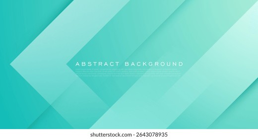 Abstract colorful gradient turquoise green background. Simple overlap triangle shapes pattern background. Eps10 vector