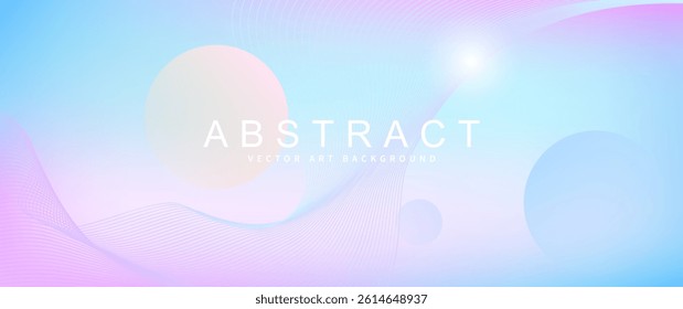 Abstract colorful gradient vector background with soft shapes and line pattern. Futuristic abstract landscape.