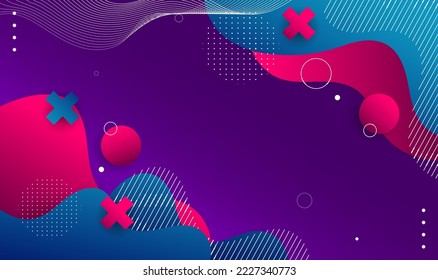 Abstract colorful Gradient Wave Background. Suitable for flyer, media social and etc.