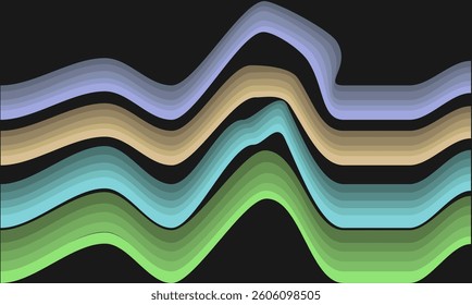 abstract colorful gradient wave background