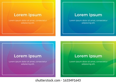 Abstract colorful gradient wave banners background templates