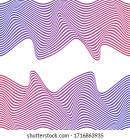 ABSTRACTO COLORIDO DE FONDO DE PATRÓN DE LA LÍNEA DE ONDA DE GRADIENTE. VECTOR DE DISEÑO DE LA TAPA
