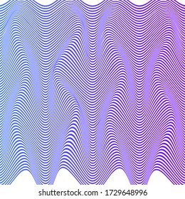ABSTRACT COLORFUL GRADIENT WAVY LINE PATTERN BACKGROUND. COVER DESIGN VECTOR