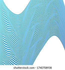 ABSTRACT COLORFUL GRADIENT WAVY LINE PATTERN BACKGROUND. COVER DESIGN VECTOR