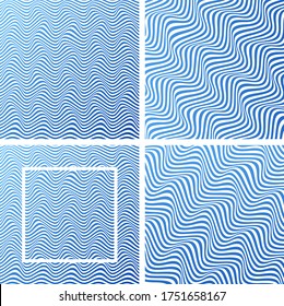 ABSTRACT COLORFUL GRADIENT WAVY LINE PATTERN BACKGROUND. COVER DESIGN VECTOR