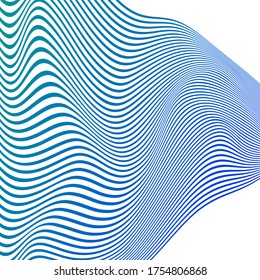 ABSTRAKTER FARBVERLAUF. WAVY LINE PATTERN HINTERGRUND. ABDECKUNGSVEKTOR