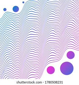 ABSTRACT COLORFUL GRADIENT WAVY LINE PATTERN BACKGROUND. COVER DESIGN VECTOR