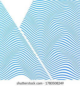 ABSTRACT COLORFUL GRADIENT WAVY LINE PATTERN BACKGROUND. COVER DESIGN VECTOR