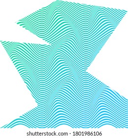 ABSTRACTO COLORIDO DE FONDO DE PATRÓN DE LA LÍNEA DE ONDA GRADIENTE. VECTOR DE DISEÑO DE TAPA