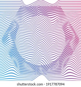 ABSTRACT COLORFUL GRADIENT WAVY LINE PATTERN BACKGROUND. COVER DESIGN 